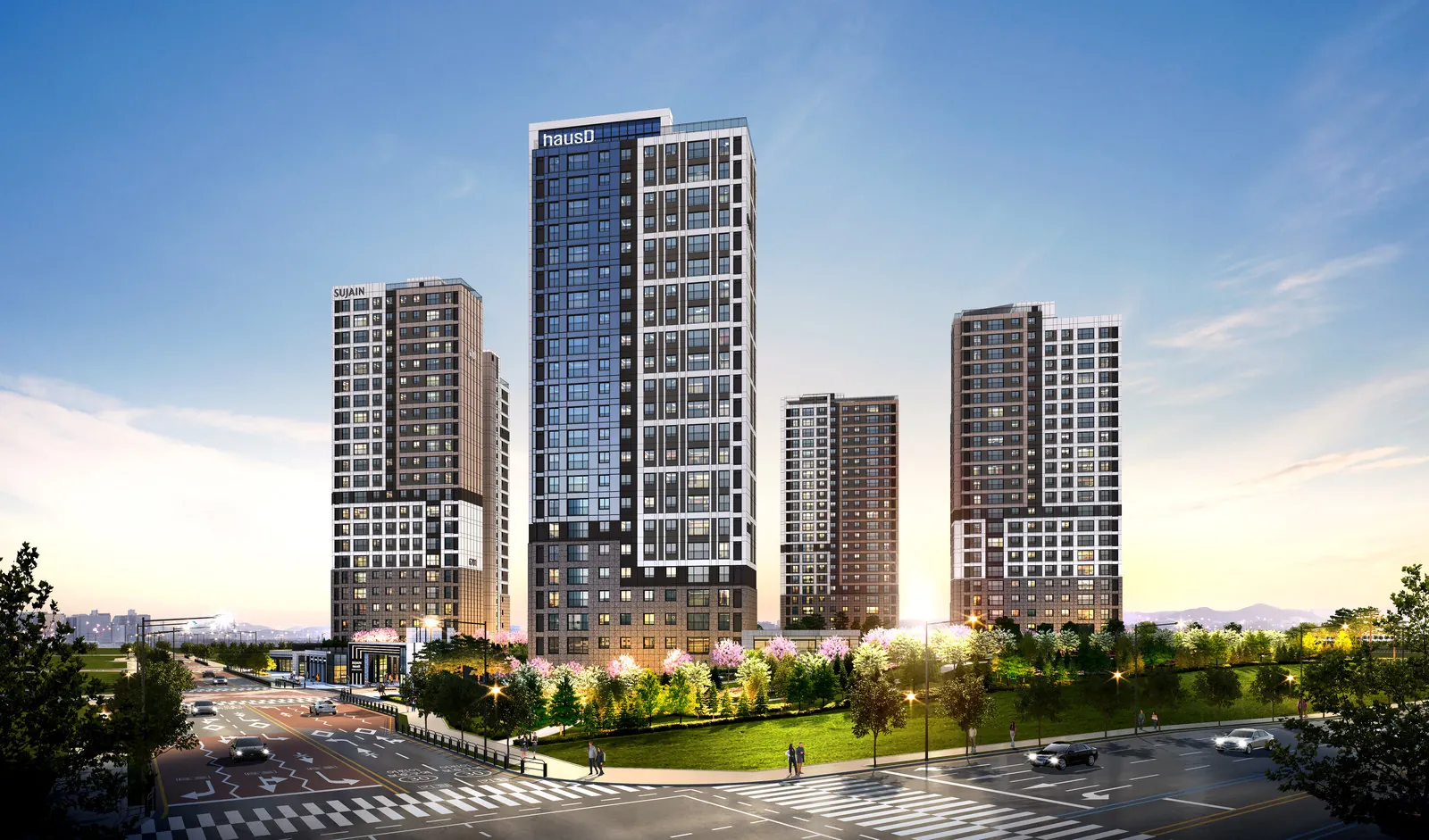 수자인하우스디 지상 투시도