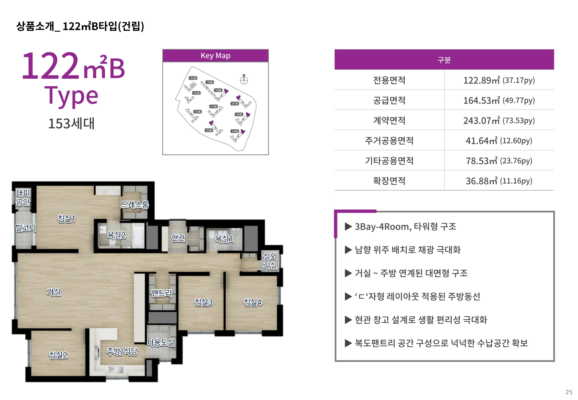 지웰 엘리움 양주 덕계역 122B 평면도