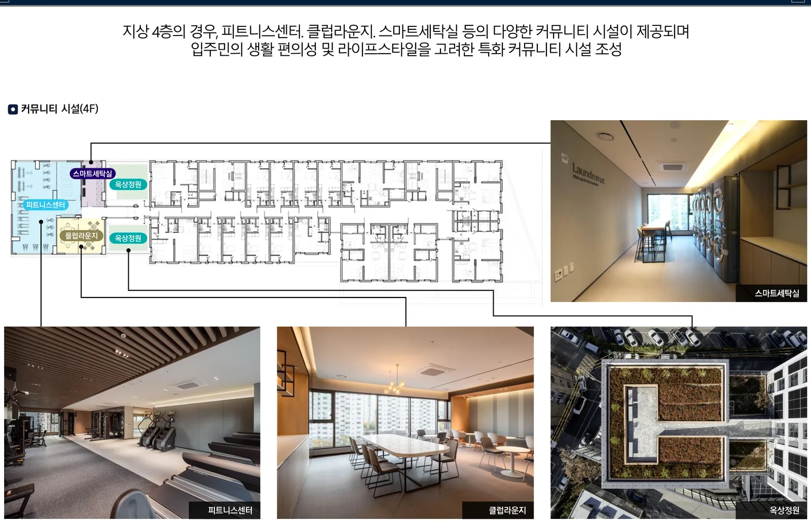 해링턴 플레이스 노원 센트럴 4층 피트니스센터 클럽라운지 스마트세탁실
