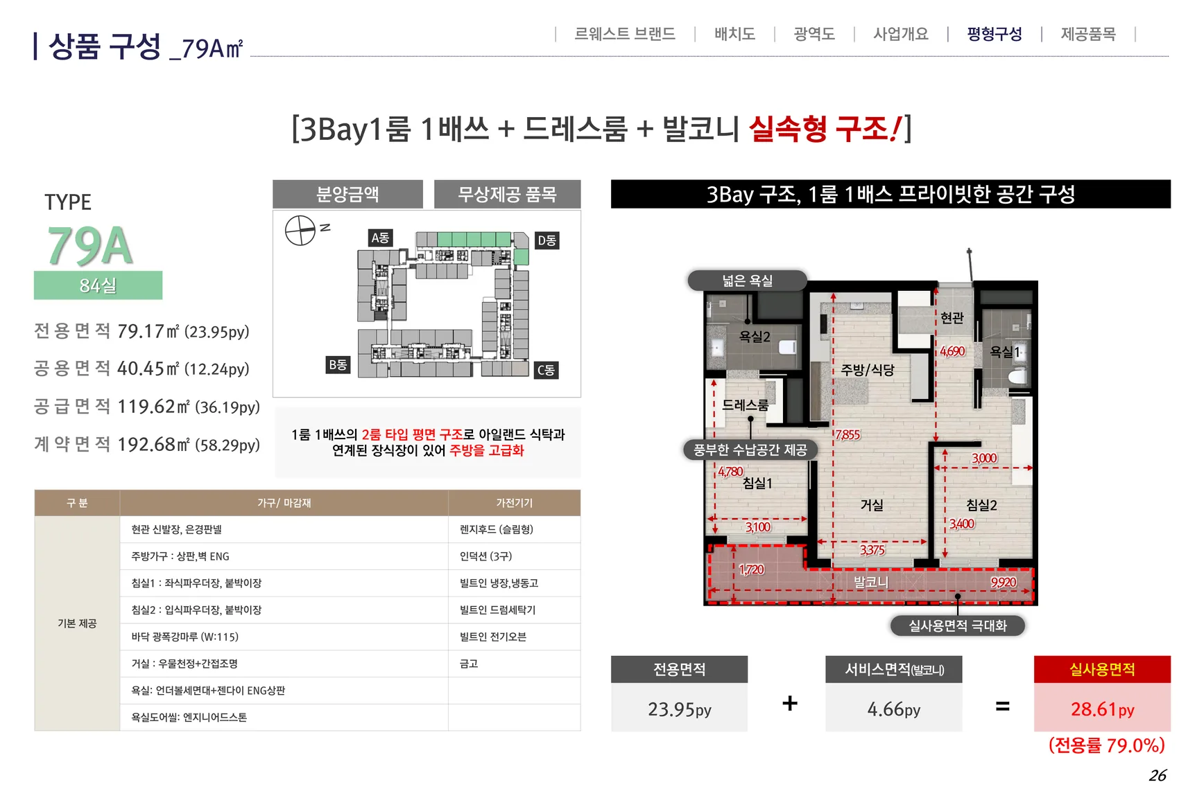 VL 르웨스트 79A타입 평면도
